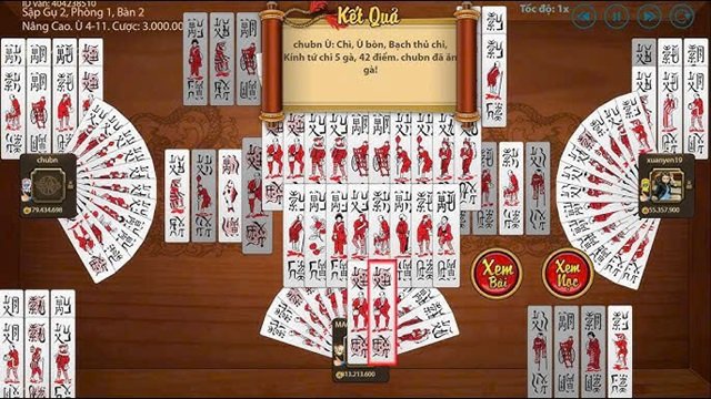 Quy tắc đánh và ăn bài chắn khá phức tạp